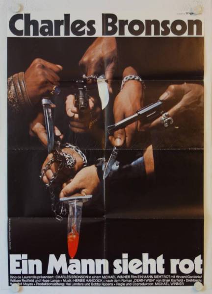 Ein Mann sieht rot originales deutsches A0-Filmplakat